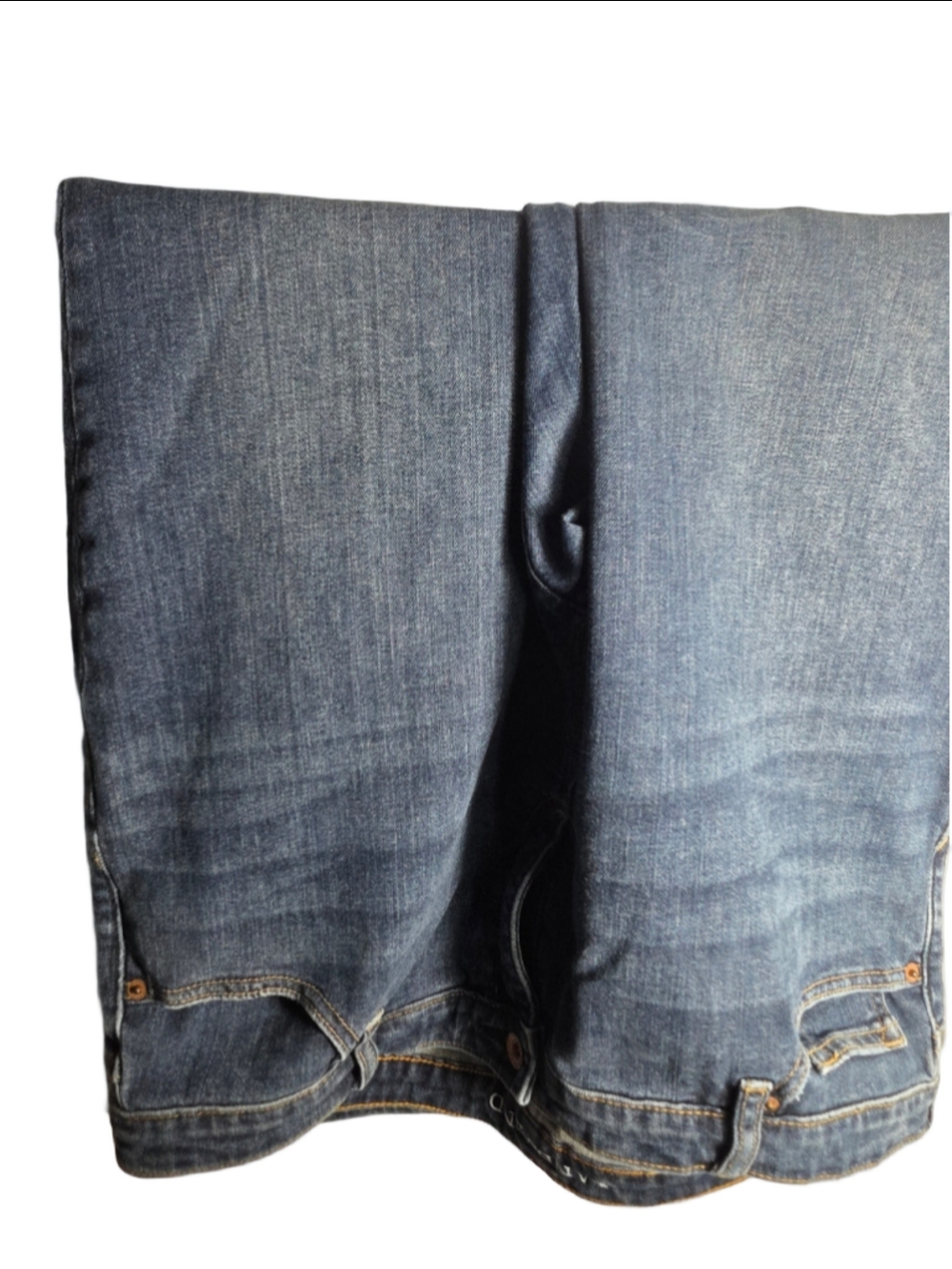 Women's Lands' End Straight Leg Jeans Blue Size 16P trendy fall denim designer